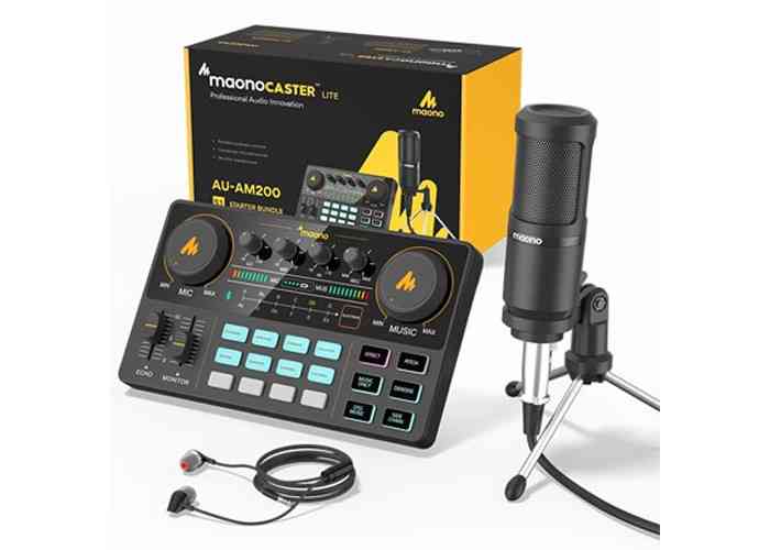 Maono MAONOCASTER Lite AU-AM200 S1 Portable All-In-One Podcast Production Studio